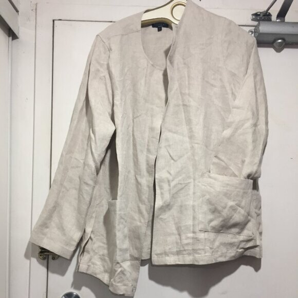 KIMINA TORONTO BUTTON DOWN LINEN JACKETS SIZE XL - Picture 2 of 11